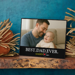 Best Dad Ever Custom Photo Personalized Father’s Plaque