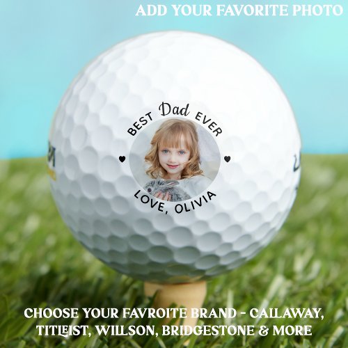 Best DAD Ever Custom Photo Personalized  Golf Balls