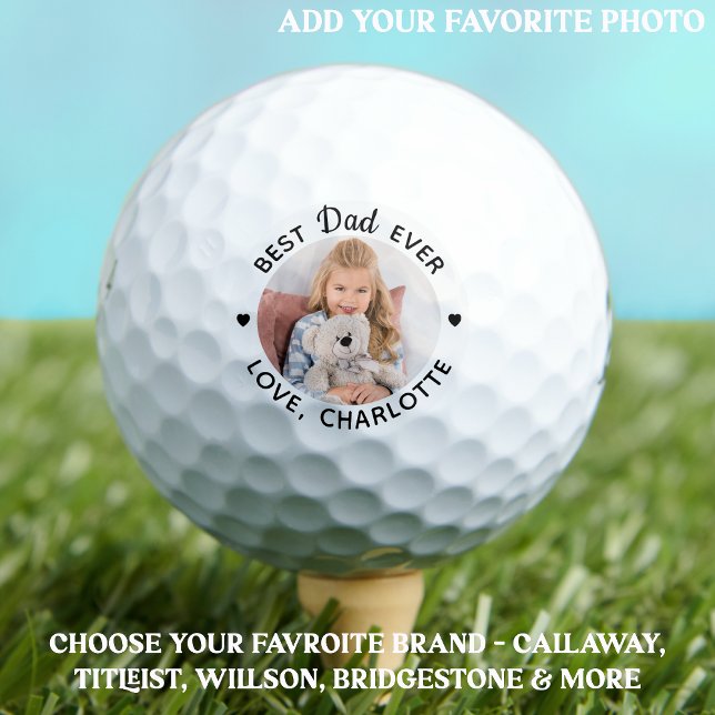 Best DAD Ever Custom Photo Personalized Name Golf Balls (Creator Uploaded)