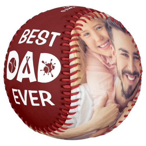 Best Dad Ever Custom Photo Personalized Name  Soft Softball