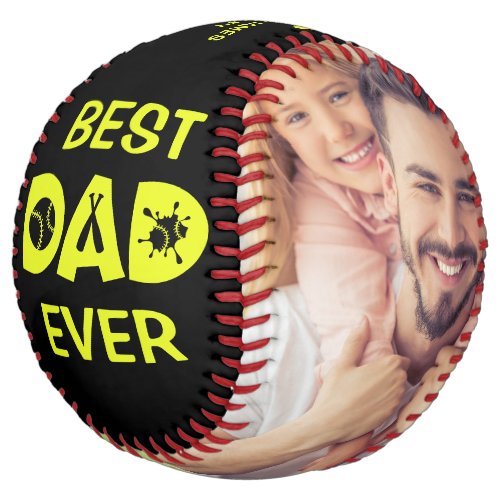 Best Dad Ever Custom Photo Personalized Name Softb Softball