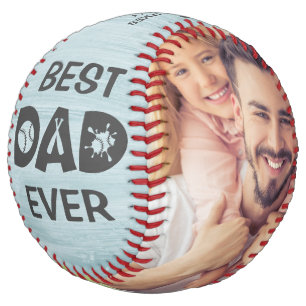 Best Dad Ever Custom Photo Personalized Name Softball