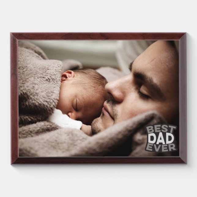 Best Dad Ever Custom Photo Plaque (Horizontal)