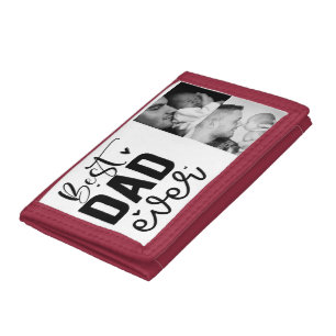 Best Dad Ever Custom Photo Tri-fold Wallet