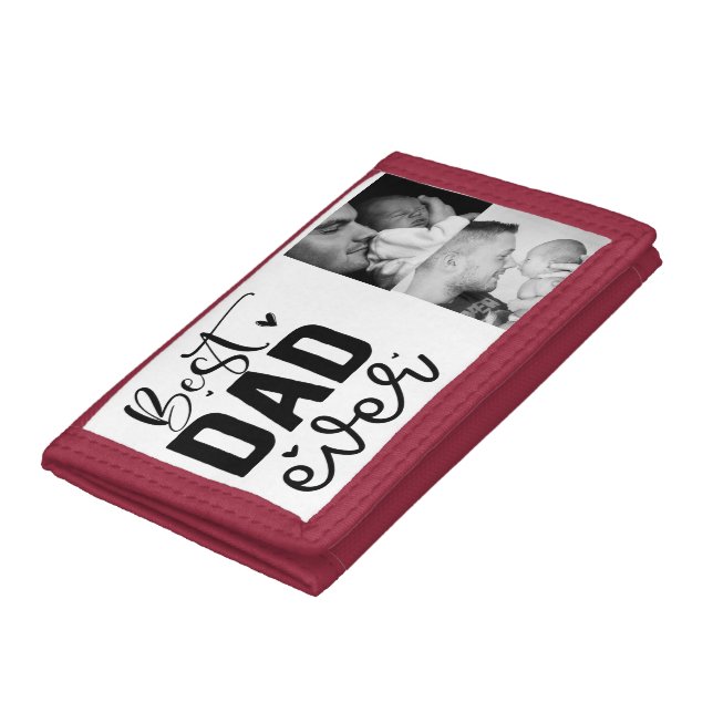 Best Dad Ever Custom Photo Trifold Wallet (Bottom)