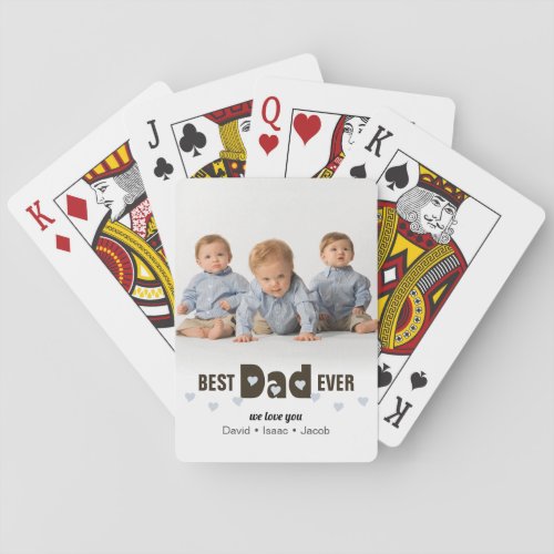 Best Dad Ever Custom Poker Cards