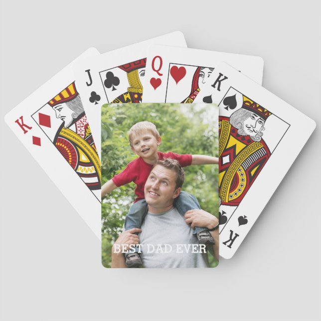 Best Dad Ever Custom Poker Cards (Back)