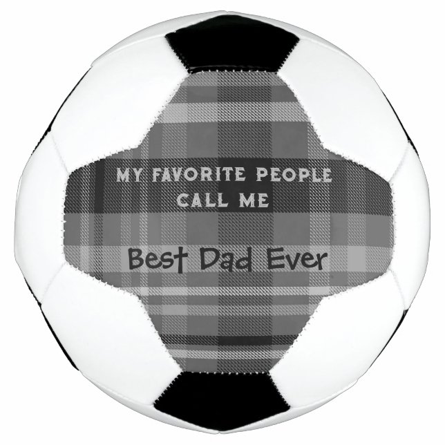 Best Dad Ever Custom  Soccer Ball (Front)