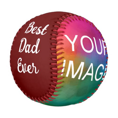 Best Dad Ever Custom Template Upload Image Photo Baseball