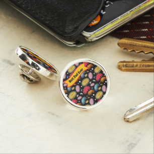 Best Dad Ever Custom Typography Gift for Dad Lapel Pin