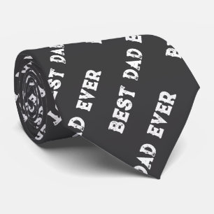 Best Dad Ever Custom Year Monogram Pattern Tie