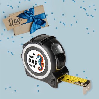 Best Dad Ever Cute Colorful Seahorse Father's Day