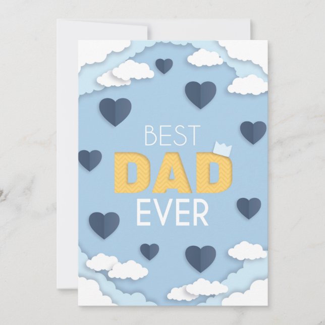 Best Dad Ever Cute Father's Day Card (Front)