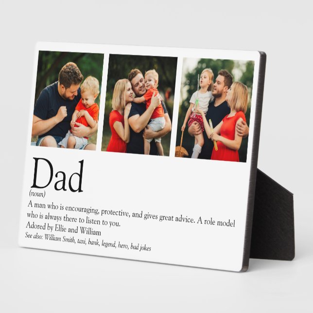Best Dad Ever Definition Photo Collage Plaque (Side)