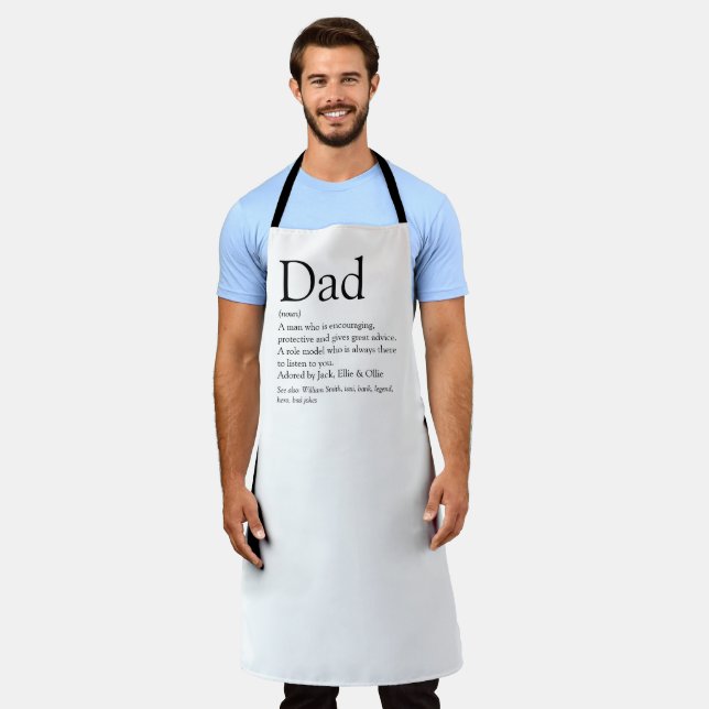 Best Dad Ever Definition Quote Saying Apron (Worn)