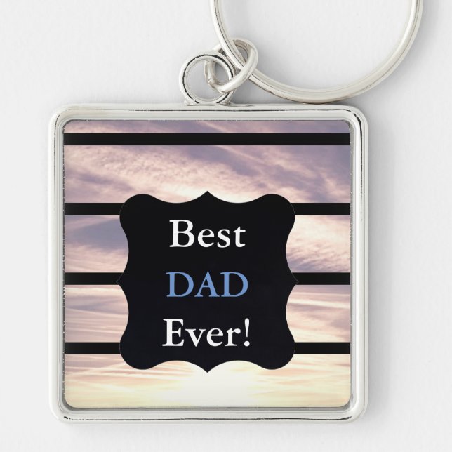 Best Dad Ever design Keychain (Front)