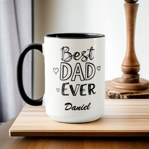 Best Dad Ever   Doodle Personalized Father's Day Mug