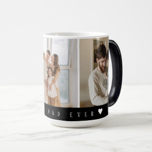 Best Dad Ever Elegant Black With 3 Photo Father's Color Morph Mug