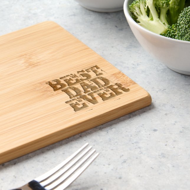 Best Dad Ever Engraved Cutting Board (Kitchen)