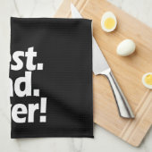 Best Dad Ever Exclamation Black/White Father's Day Towel (Quarter Fold)