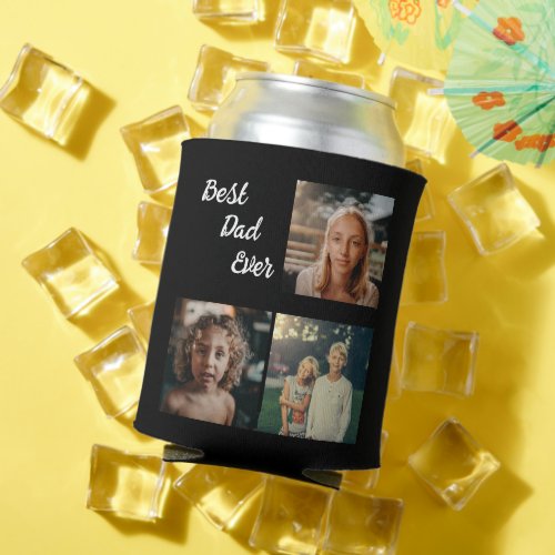 Best Dad Ever Family  Child Photo Design Can Cooler