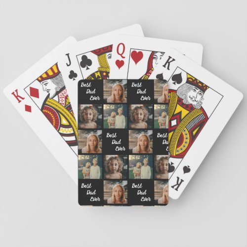 Best Dad Ever Family  Child Photo Design Playing Cards