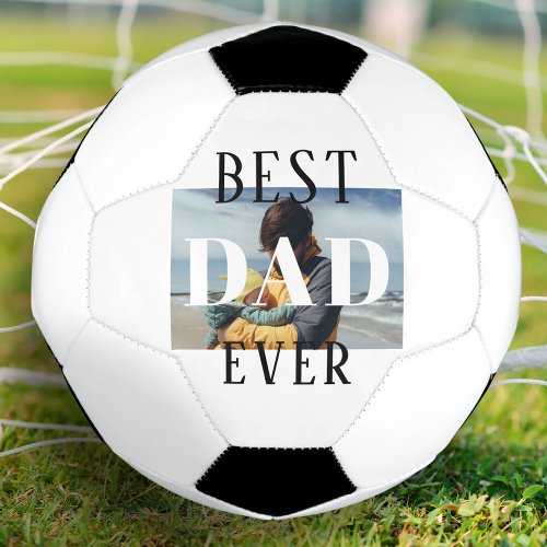 Best Dad Ever Family  Kids Father Photo Soccer Ball