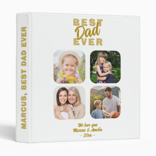 Best Dad Ever Father 4 Family Photo Album 3 Ring Binder