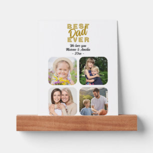 Best Dad Ever Father 4 Family Picture Ledge