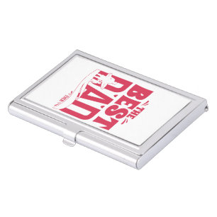 Best Dad Ever – Father & Child Surfing Silhouette Business Card Case