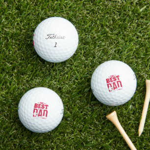 Best Dad Ever – Father & Child Surfing Silhouette Golf Balls