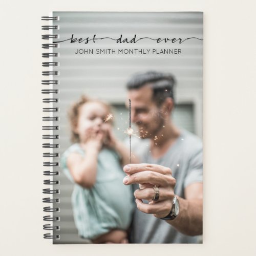Best Dad Ever Father Day Typography Photo Template Planner