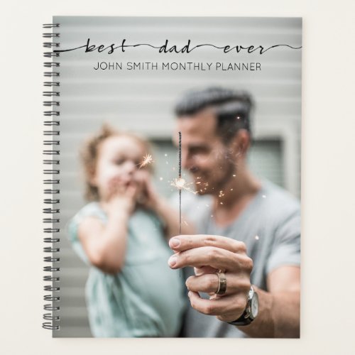 Best Dad Ever Father Day Typography Photo Template Planner