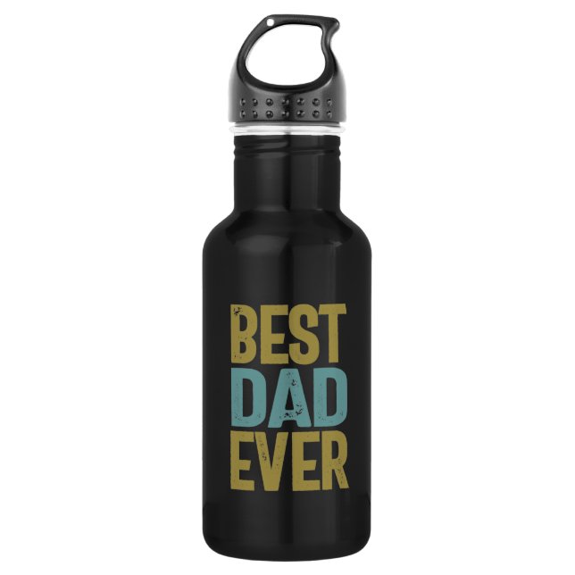 Best Dad Ever | Father Gift Stainless Steel Water Bottle (Front)