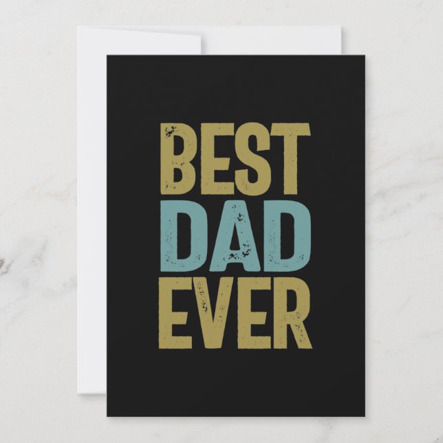 Best Dad Ever | Father Gift Thank You Card (Front)