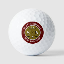 BEST DAD EVER Father Golfer Name Golf Balls