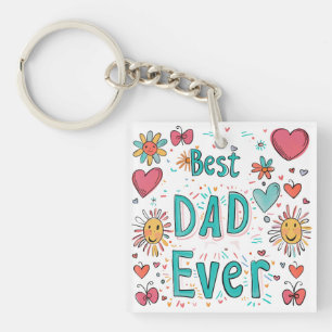 Best Dad Ever Father Of The Year Keychain