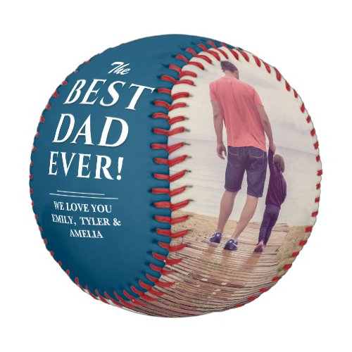 Best Dad Ever Fathers Day 2 Photo Collage Baseball
