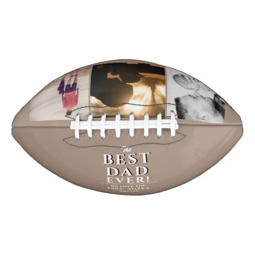 Best Dad Ever Fathers Day 3 Photo Collage Football