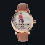 Best Dad Ever Father`s Day Family Photo Watch<br><div class="desc">The Best Dad Ever Typography Father`s Day Family Photo Watch. The design has a full photo. Modern typography in black color overlays the photo. Personalize with your names and add your photo. Great gift for a dad or a grandpa for Father`s Day,  birthday or Christmas.</div>