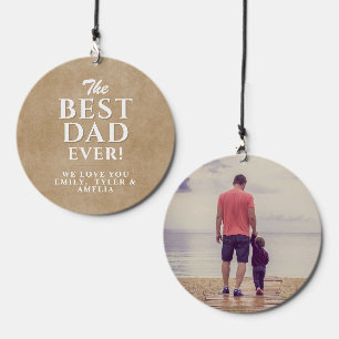Best Dad Ever Father`s Day Family Photo Wind Chime