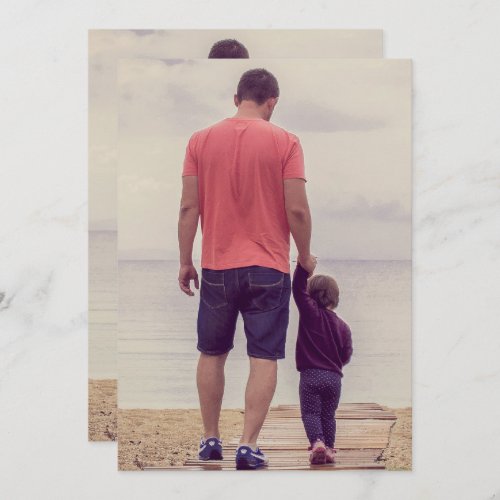 Best Dad Ever Fathers Day Full Family Photo Holiday Card