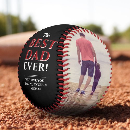 Best Dad Ever Fathers Day Photo Collage Baseball
