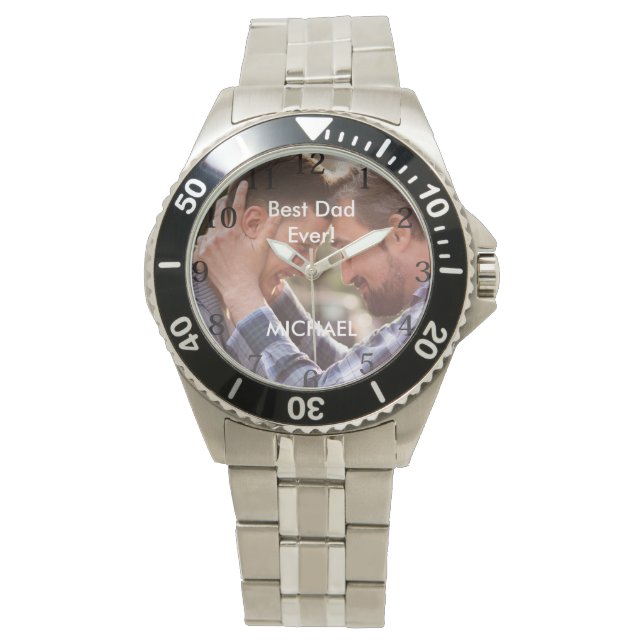 Best Dad Ever Father`s Day Photo Watch (Front)