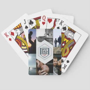 Best Dad Ever Fatherhood Typography Design Poker Cards