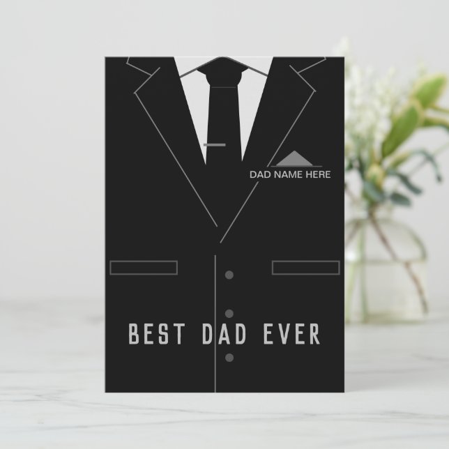 Best DAD Ever Father's Card - Your Name /Text (Standing Front)