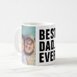 Best. Dad. Ever. Father's Day 2 Photo Coffee Mug<br><div class="desc">Custom printed coffee mug personalized with your photos and Father's Day message. Bold modern typography design reads "Best. Dad. Ever." or use the design tools to add your own text. Click customize it to change the background color and edit text fonts and colors, move things around or add more photos...</div>