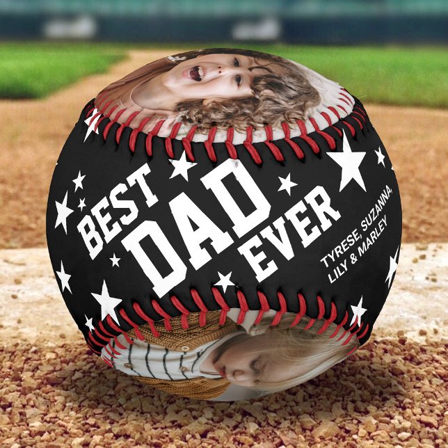 Best Dad Ever Father's Day 4 Photo Baseball (Creator Uploaded)
