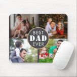 Best dad ever Father's Day 4 Photo  Mouse Pad<br><div class="desc">Make Dad’s desk a little brighter with this "Best Dad Ever" custom mouse pad! Personalize it with 4 of your favorite photos to create a thoughtful and practical Father's Day gift. Every click will remind him of the special moments you share. Perfect for home or office, it’s a daily dose...</div>