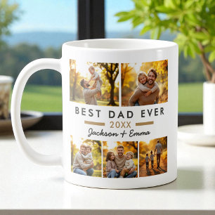 Best Dad Ever Father's Day 5 Photo Collage Coffee Mug